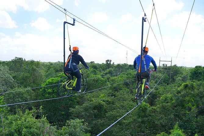 Sky Trail: Sky Bike, Tarzania, Bungee Swing & Zip Line with lunch - Starting at Selvatica near Puerto Morelos