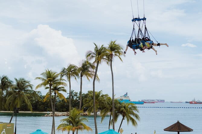 Skypark Sentosa Giant Swing Admission Ticket - Siloso Beach gives you a memorable view
