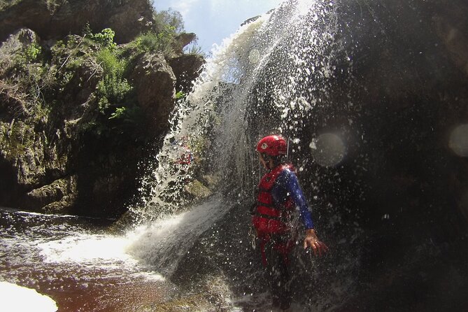 Standard Canyoning Trip in The Crags, South Africa - The 98-foot zipline finale