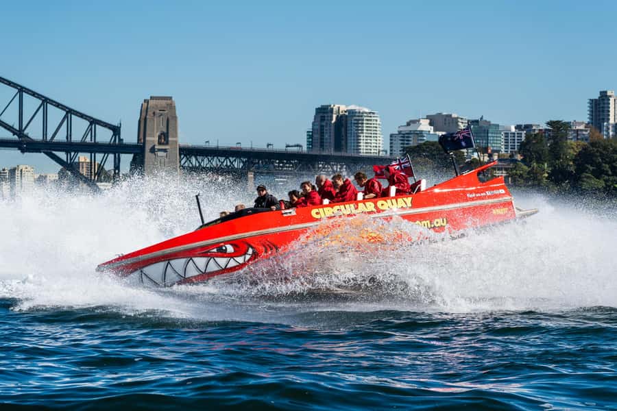 Sydney: Jet Boat Adventure Ride from Circular Quay - The water factor: poncho provided, dry clothes recommended