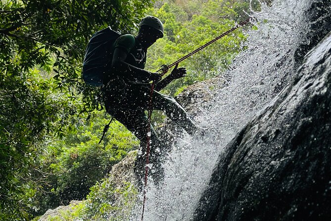 Tamarind Falls Abseiling - The 25-meter descent adds real height