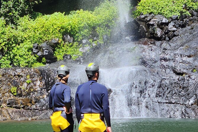 Tamarind Falls Abseiling - The first 15-meter rappel sets the pace