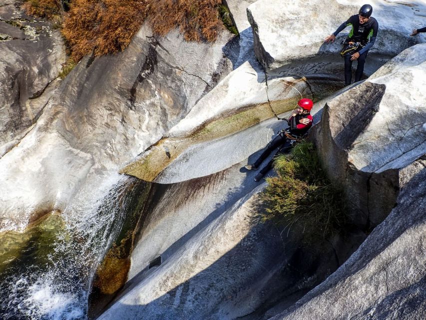 Tessin: Fantastic Canyoning Tour Boggera - Practice Jumps, Slides, and Abseiling
