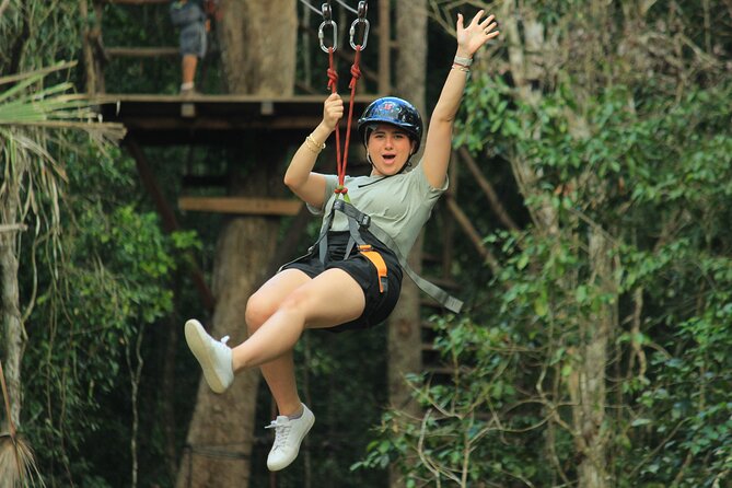 Thrills in Tulum's Jungle: Rappel, Ziplines, ATVs, Cenote & more - A cenote swim gives the adventure a cool start