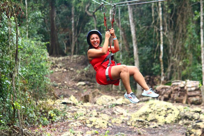 Thrills in Tulum's Jungle: Rappel, Ziplines, ATVs, Cenote & more - The 13-foot rappel is short but not weightless