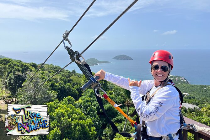 Tree Limin' Extreme Zipline - Reaching the trees above St. Thomas