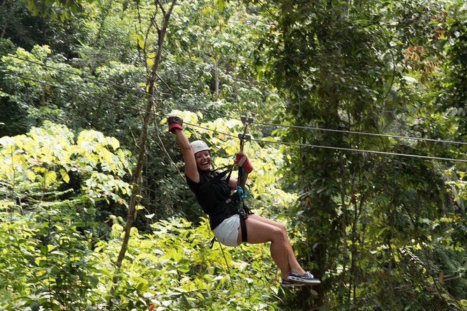 Treetop Adventure Park Canopy Tour - Getting fitted with a harness and helmet
