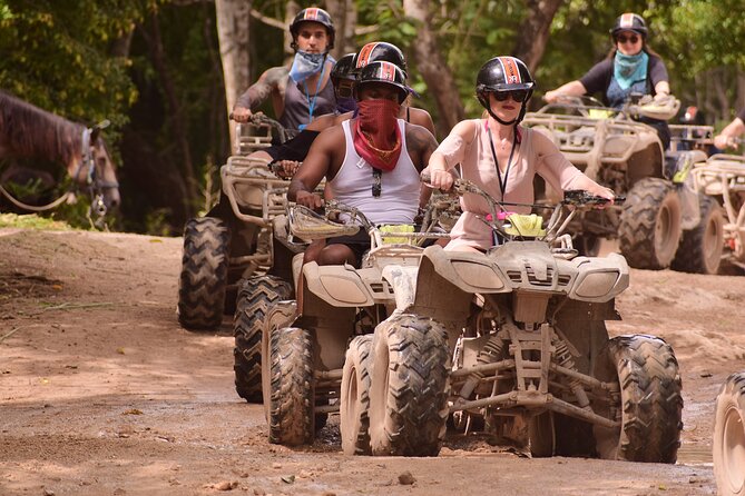 Tulum Adrenaline Tour ATV Ziplines and Cenote Swim Day - Six ziplines, including a splash landing