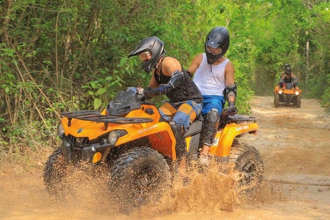 Tulum Extreme Mayan Adventure with ATV, Zipline and Cenote - Ziplines above the trees, including the water landing
