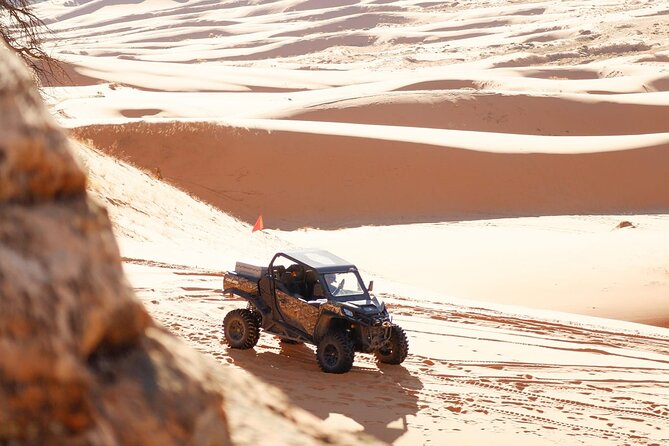 UTV Ride Climb and Rappel "Window to the Dunes" Experience - Reaching Coral Cave by via ferrata