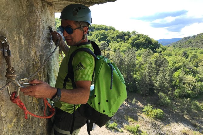Via corda in Ardèche + big abseil - The 40-meter abseil finale