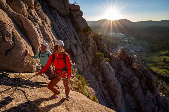 Via Ferrata Adventure in North Lake Tahoe - Climbing Tram Face Above Olympic Valley