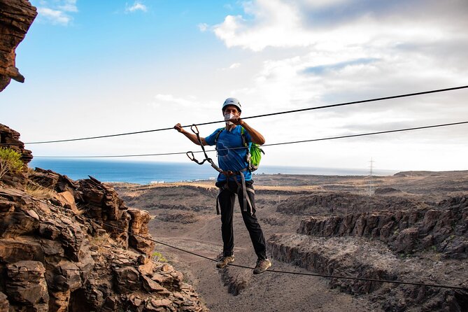 Via Ferrata in Gran Canaria. Vertical adventure park. Small groups - Family appeal, with sensible limits