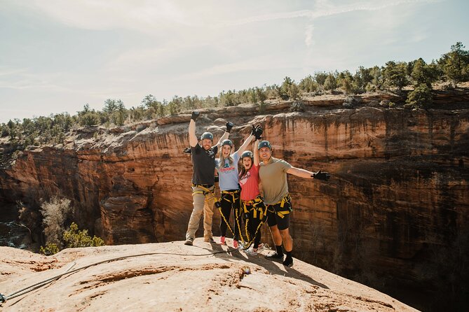 Via Ferrata / Rappel Adventure in East Zion - Climbing the iron ladder