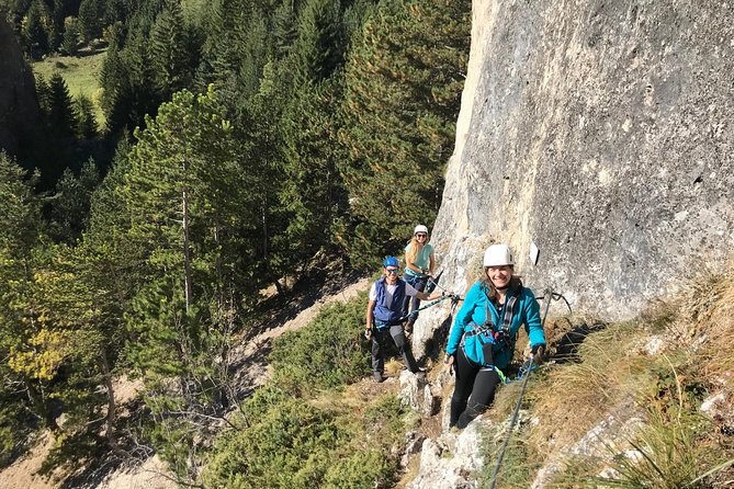 Via Ferrata Tour near Red Lake (Lacu Rosu) - The Kiscohard climb: ladders, cables, and an aerial bridge