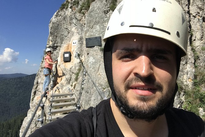 Via Ferrata Tour near Red Lake (Lacu Rosu) - Returning from the Kiscohard peak