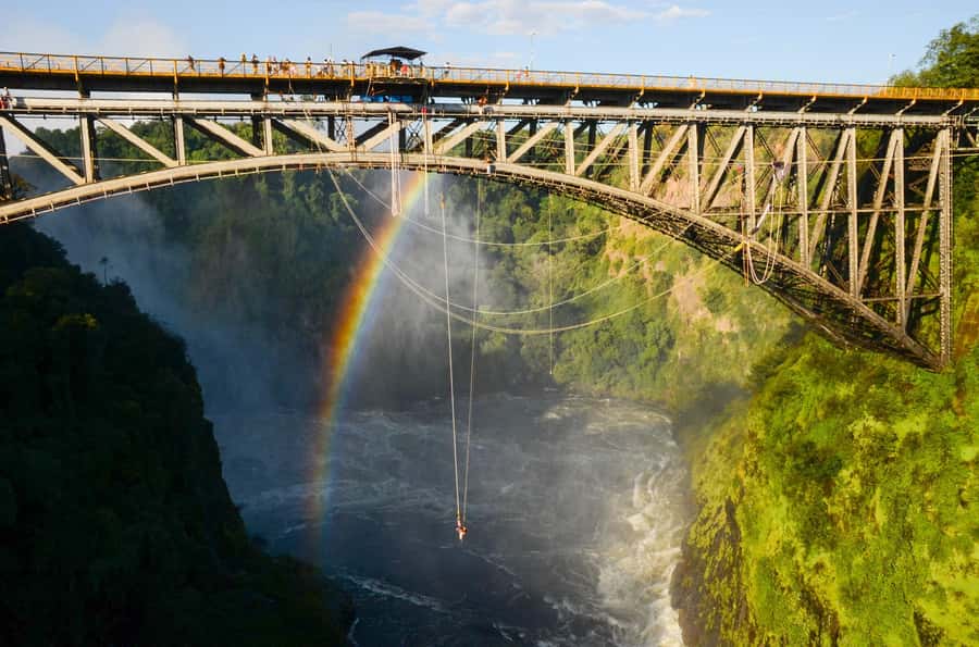 Victoria Falls Bridge Bungee Jump - The freefall and optional jump styles