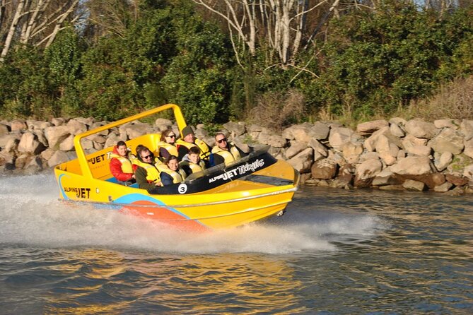 Waimakariri River Jet Boating from Christchurch - Safety briefing and the first rush of the ride