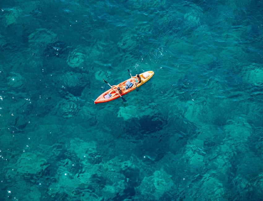 Water activity, kayak tours with a guide, cliff jumping - Starting from Stara Baška harbor