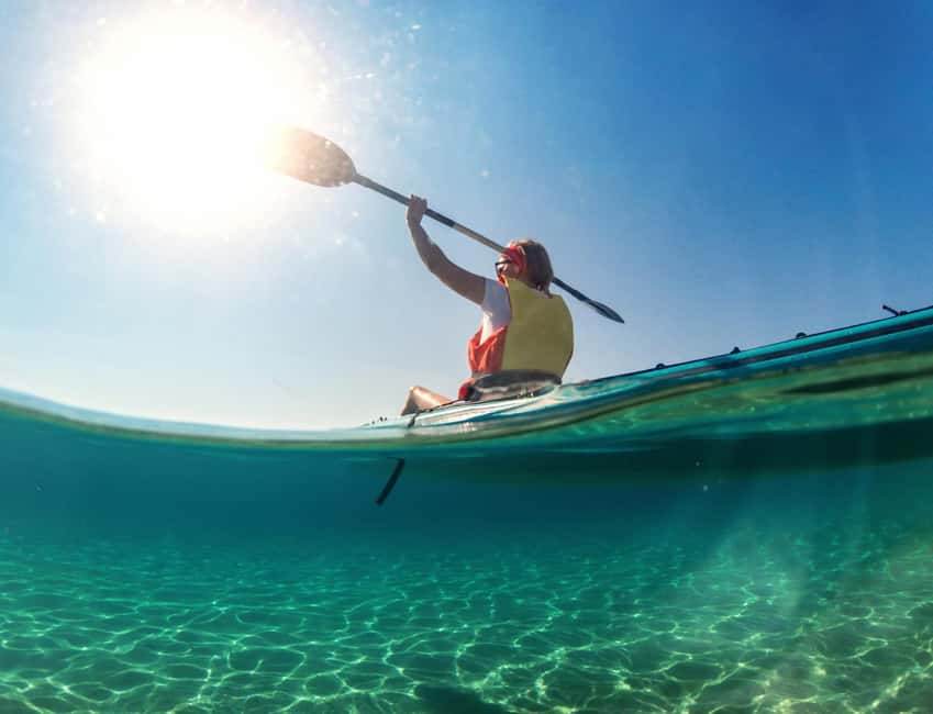 Water activity, kayak tours with a guide, cliff jumping - Swimming and snorkeling in secluded spots