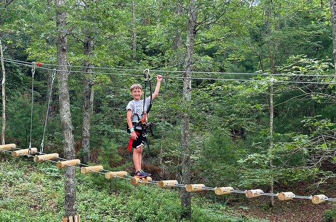 Ziplining and Climbing at The Adventure Park on Cape Cod - Zip lines are part of the course, not the whole show